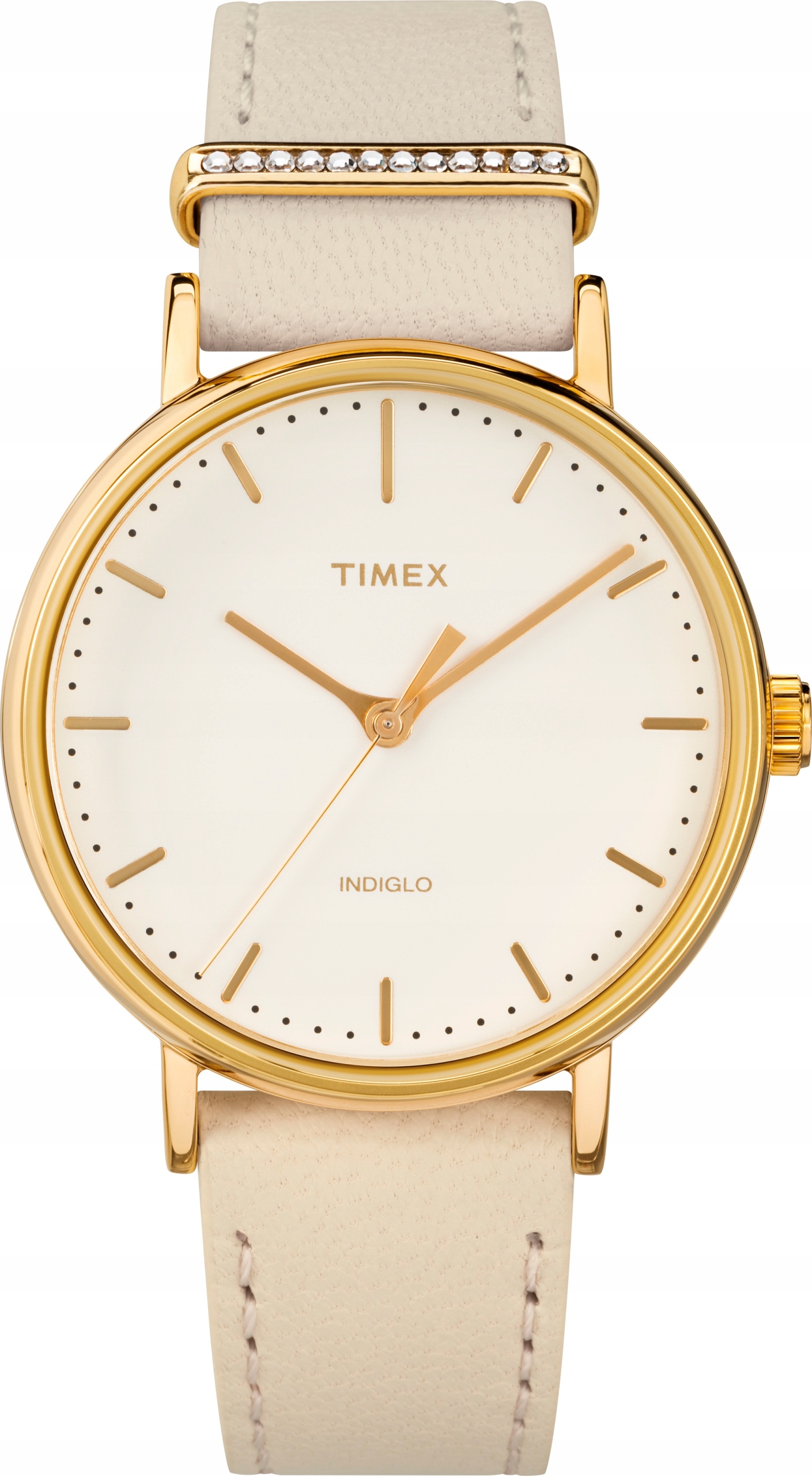 Pasek do zegarka 18mm skóra z elementami Swarovski Model TW2R70500