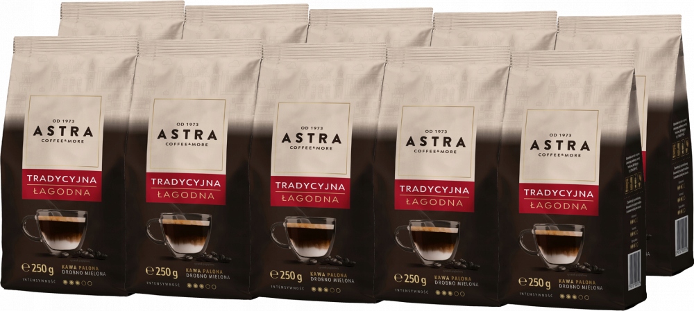 Astra Łagodna tradycyjna 250g drobno mielona x10