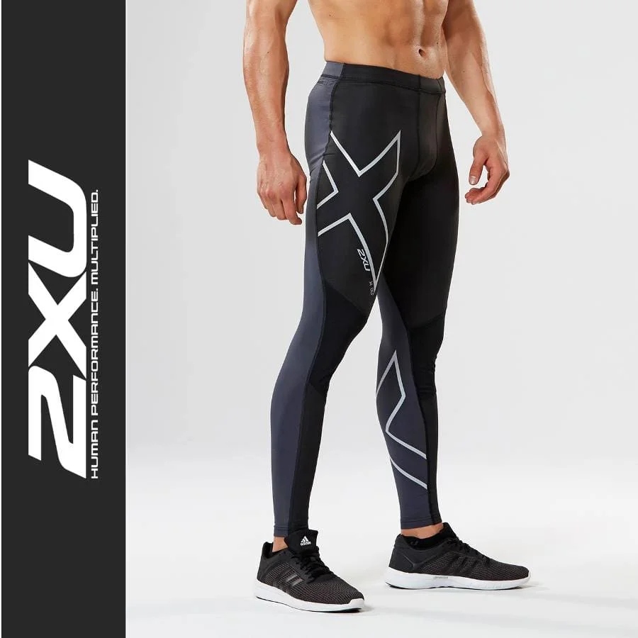 Męskie Legginsy 2XU G2 Wind Defence Compression Tights Czarne