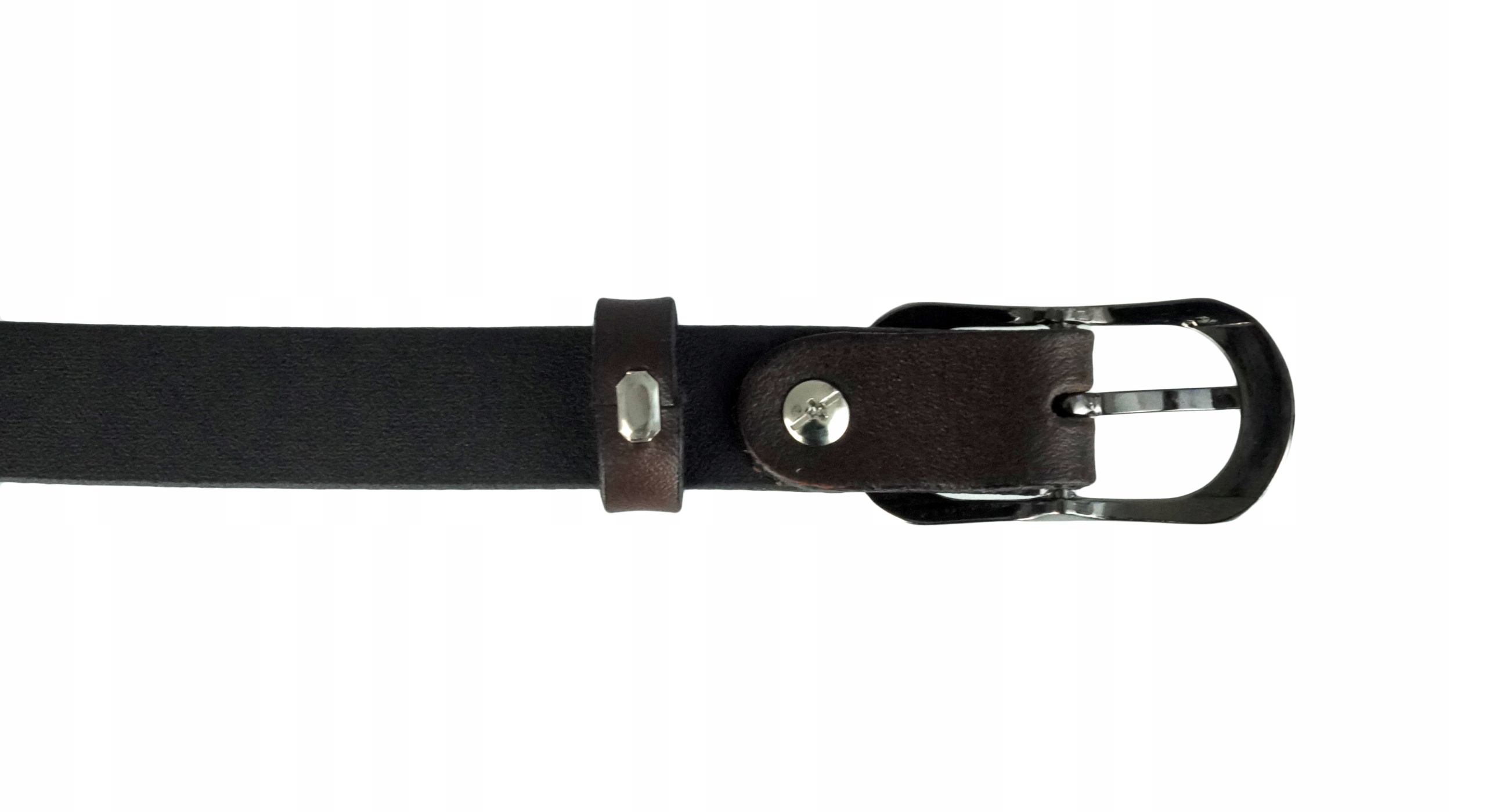 SKÓRZANY DAMSKI PASEK BLAKARDO 2 CM BRĄZOWY 100 Płeć kobieta