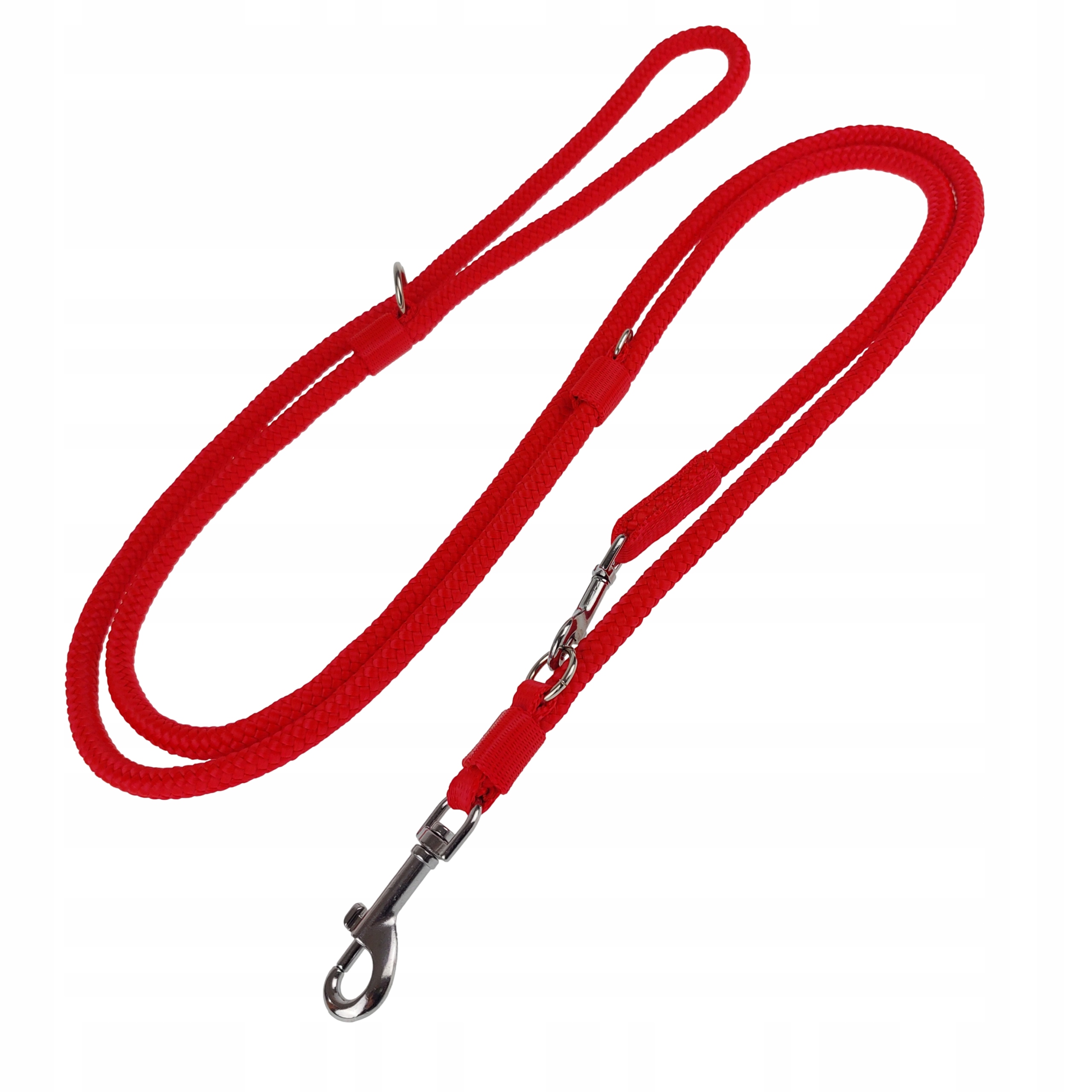 Levně Vodítko pro středního psa Nastavitelná šňůra 3 m/1,0 cm Champion Červená