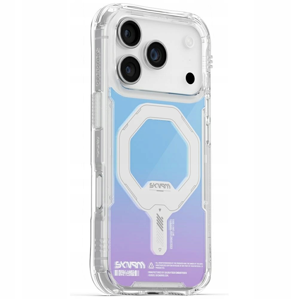 Pouzdro Skinarma Myst pro iPhone 17 Pro s magnetickým nabíjením a hologramem