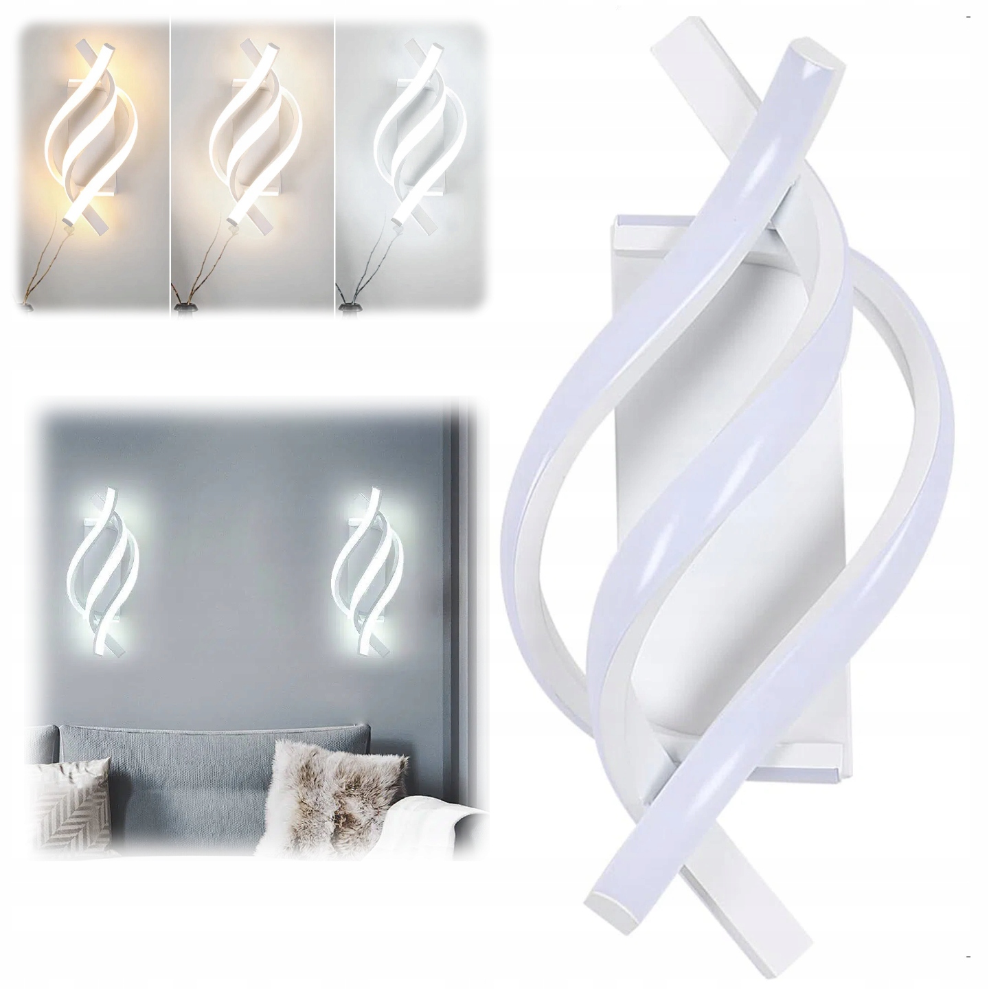 Moderní nástěnná Led lampa do interiéru, 22 W, 2500 lumenů