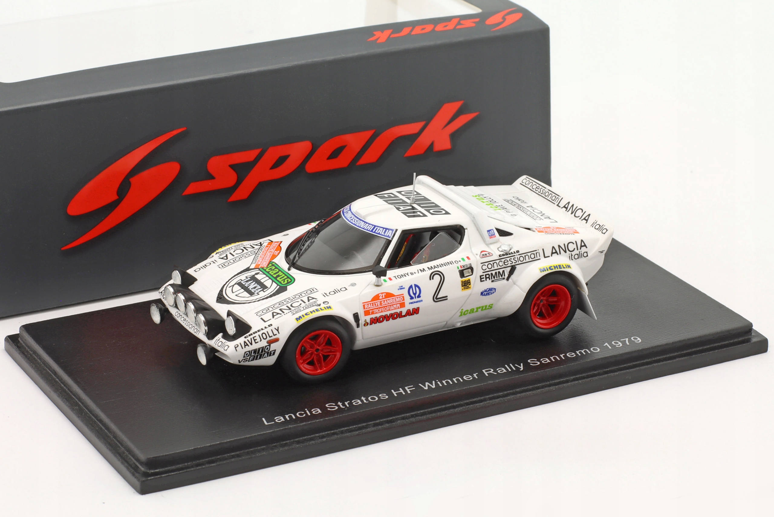 Spark Lancia Stratos Hf #2 "tony" M.Mannini Vítěz Rally San Remo 1979 1:43