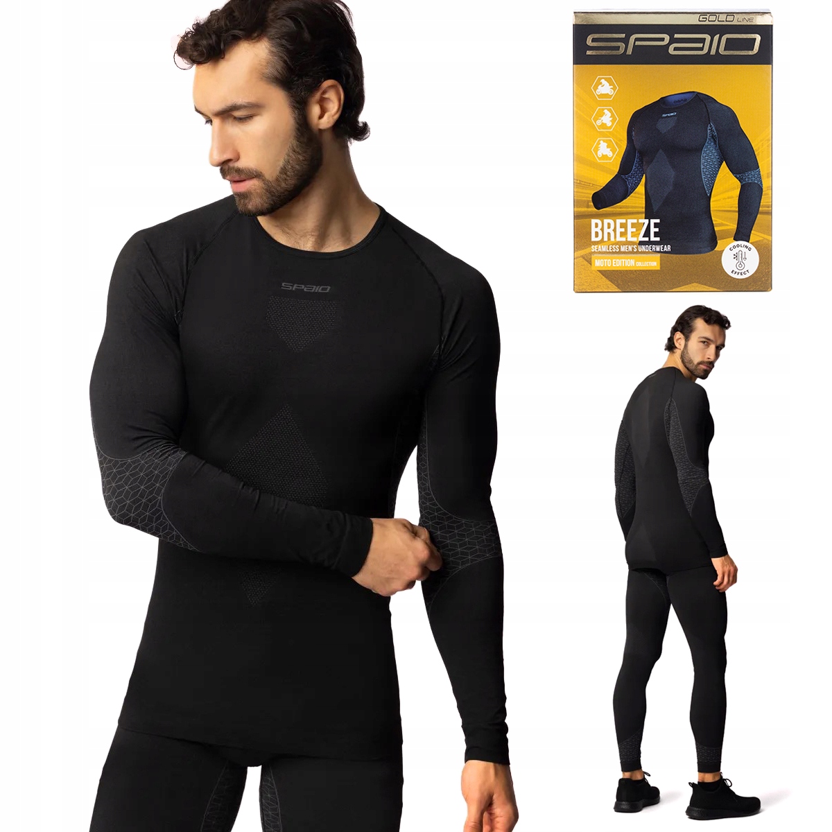 Bielizna termoaktywna SPAIO Breeze zestaw motocyklowy koszulka spodnie L Numer katalogowy producenta ME21-050010084-050014-L
