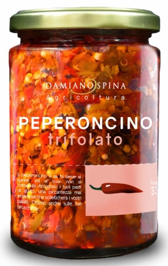 Levně Pikantní paprika Peperoncino Trifolato 330 g Damiano Spina