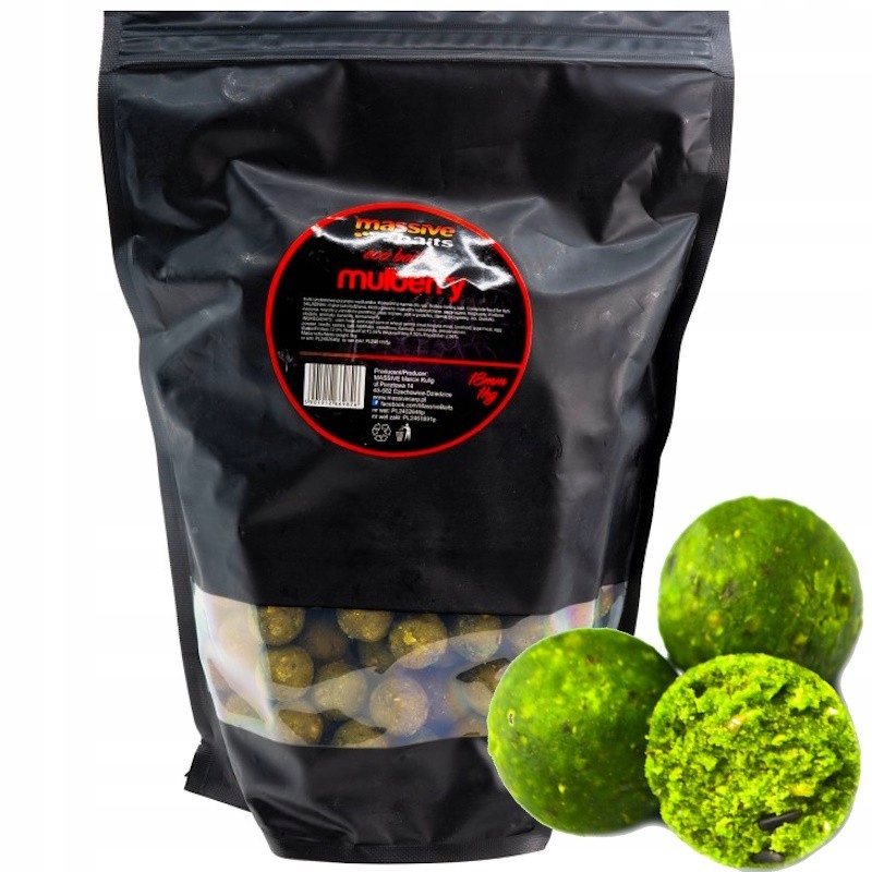 Karpiowe Kulki Zanętowe Massive Baits Eco Boilies 18mm Mulberry Morwa 1kg