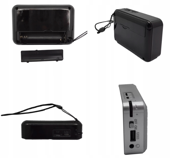 RADIO PRZENOŚNE TURYSTYCZNE AKUMULATOR FM USB SD Wysokość produktu 6.4 cm
