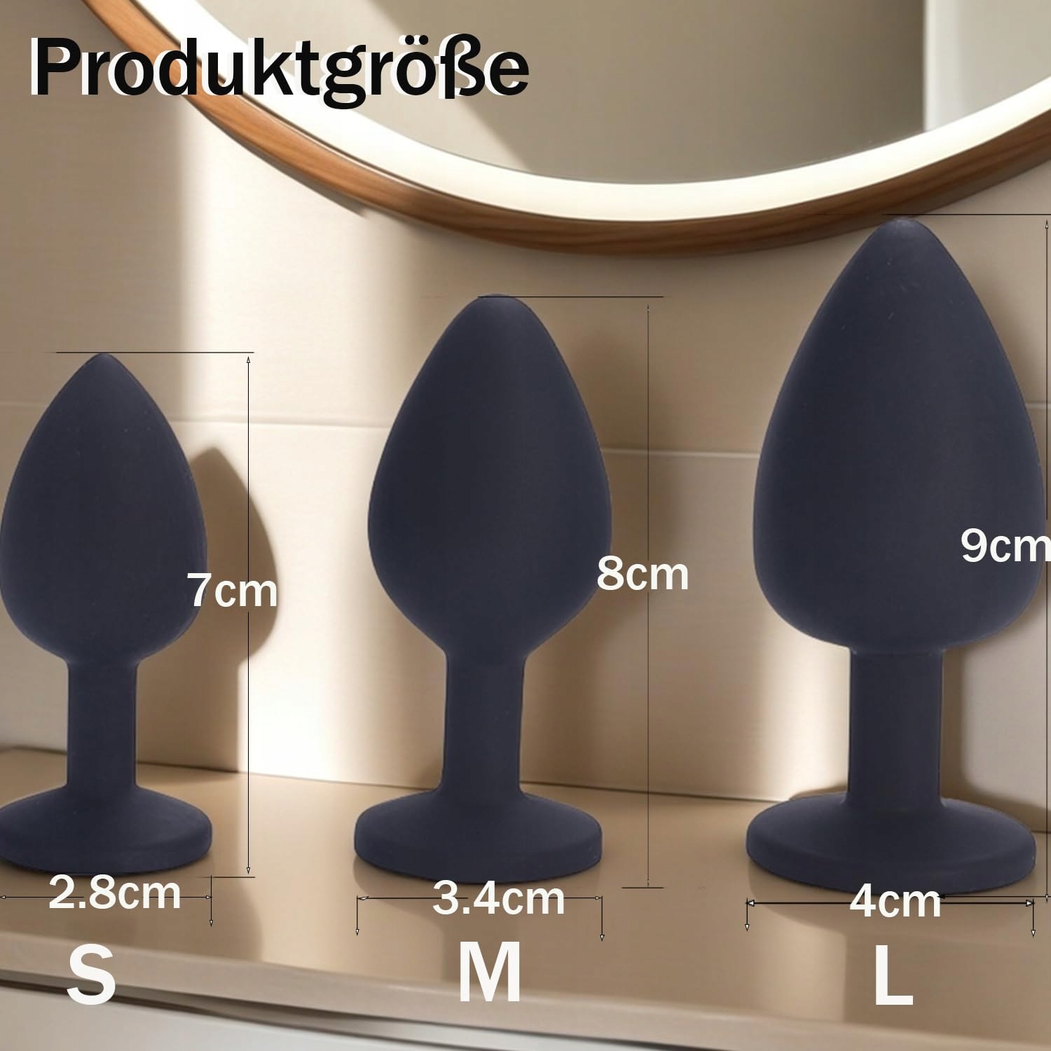 ZYQMEL Zestaw 3 Koreczków Analnych Silikonowych Dla Początkujących — miniatura 2