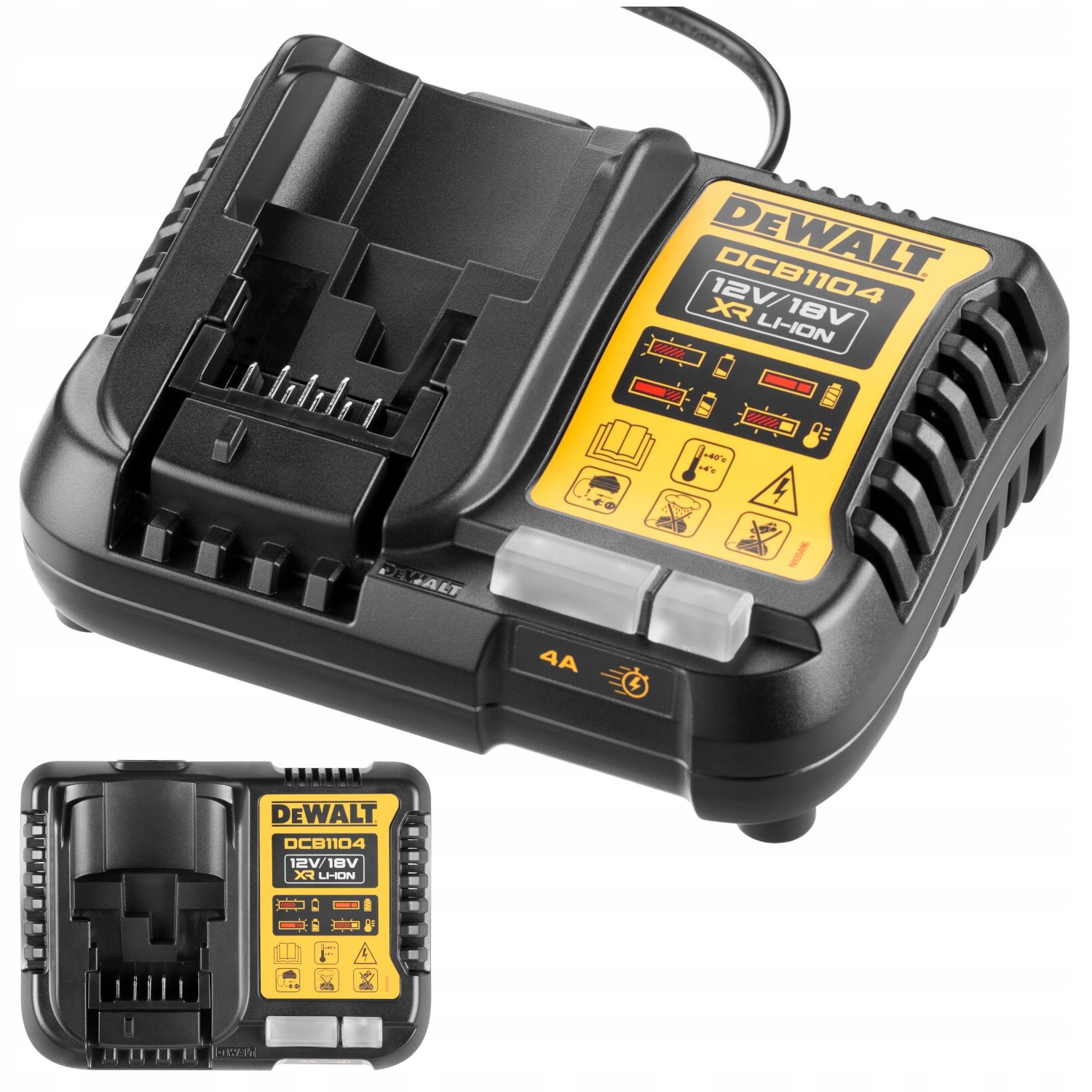 Ładowarka DeWalt DCB1104 4A akumulatorów Li-ion z serii Xr 12V i 18V