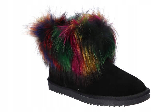 Výprodej B054-2 Sněhule S Kožešinou Kotníkové Boty Dámské Zimní Kožené Boty C 38