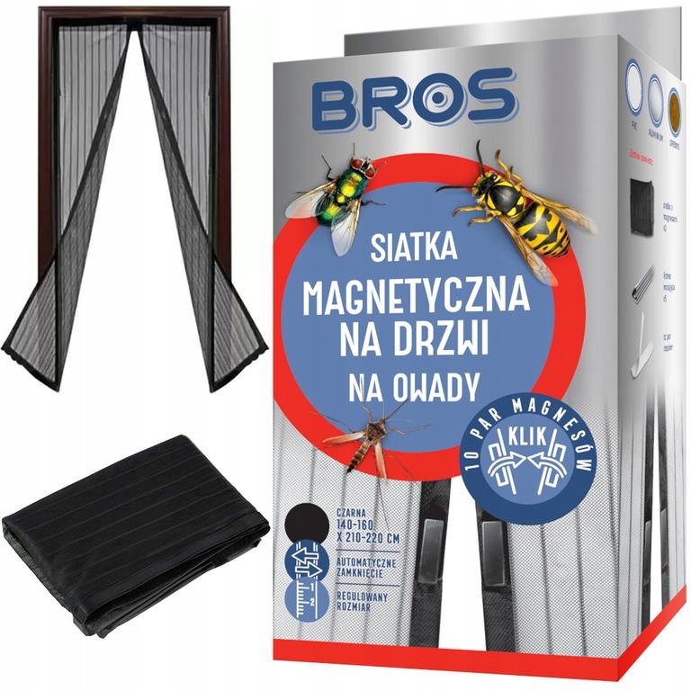 

Siatka Na Drzwi Moskitiera Magnetyczna 160x220