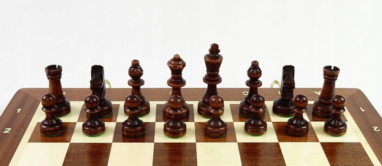 POLSKIE SZACHY DREWNIANE TURNIEJOWE NR 3 INTARSJA, 35 cm. + instrukcja EAN (GTIN) 5905080579000