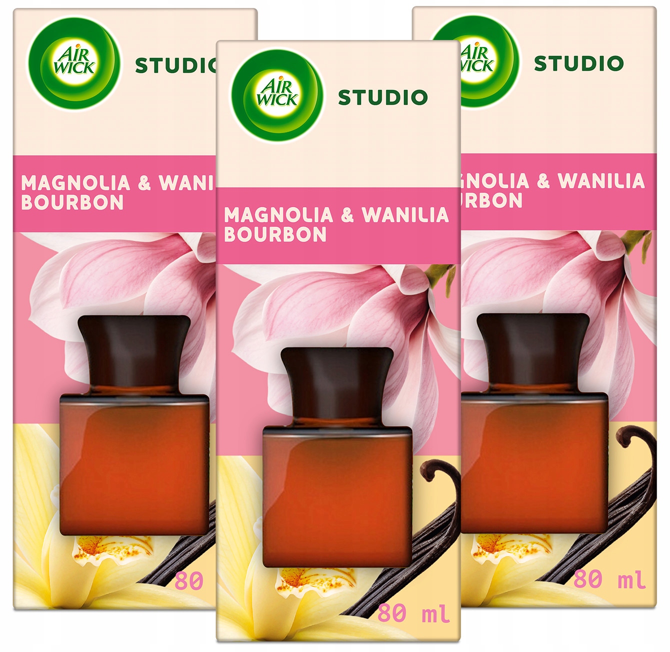Air Wick Vonné tyčinky Studio Magnolie a Vanilka Bourbon 80 ml