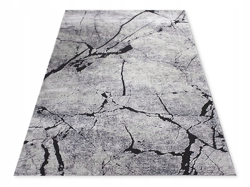 

Dywan Nowoczesny Marmur Szaro Czarny 200x290 Pień