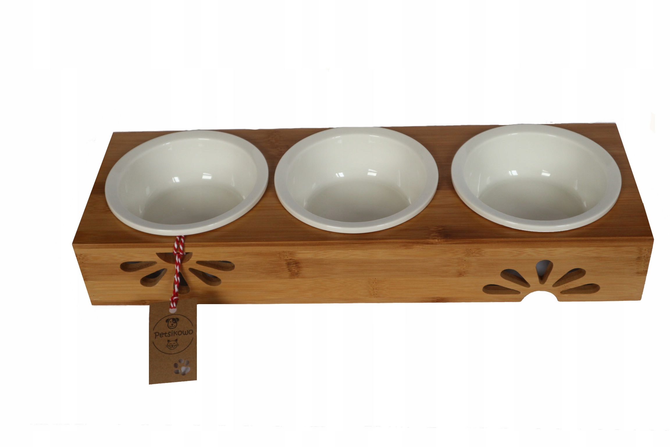 

Bufet stojak dla psa kota 3x miska ceramiczna