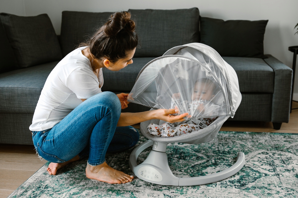 Leżaczek bujaczek Elektryczny z pilotem Kidwell LUXI 2w1 jasny melanżowy Marka Kidwell