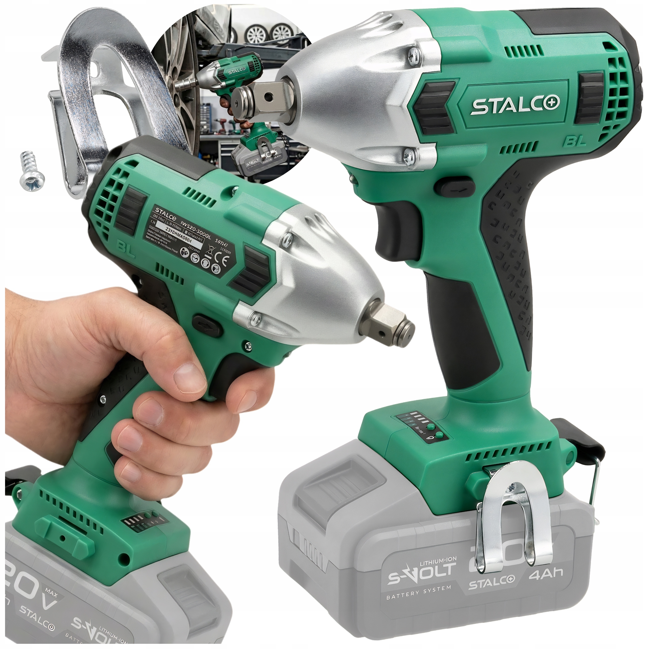 Rázový Uťahovák Bezkartáčový 1/2" Na Kolesá 300 Nm Stalco