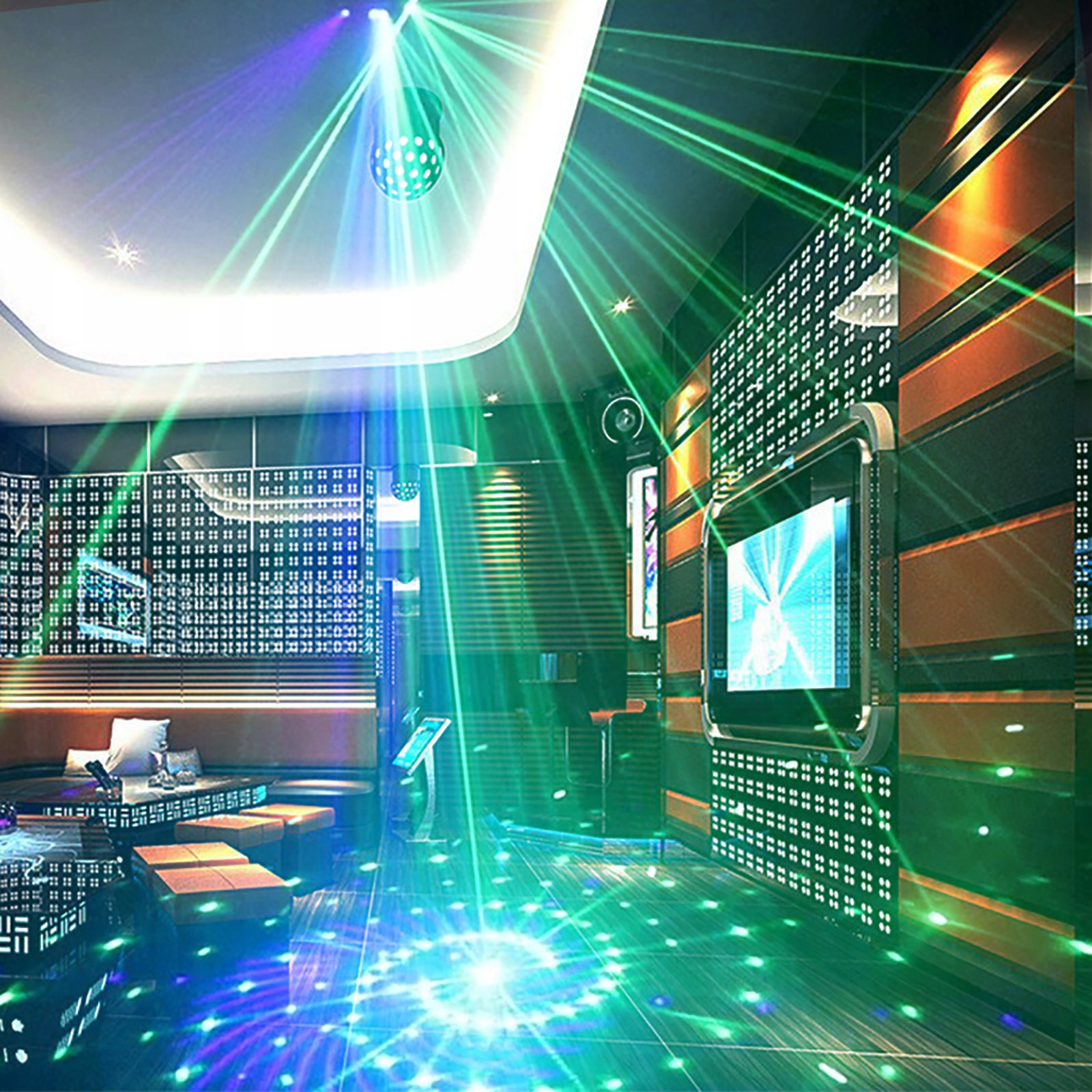 9 oczu laserowe oświetlenie sceniczne RGB DMX Marka bez marki