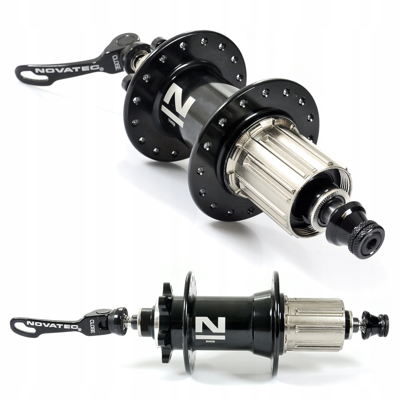 Piasta rowerowa tylna Novatec NT-D042SB 32H 8 9 10 rzędów czarna 6 śrub