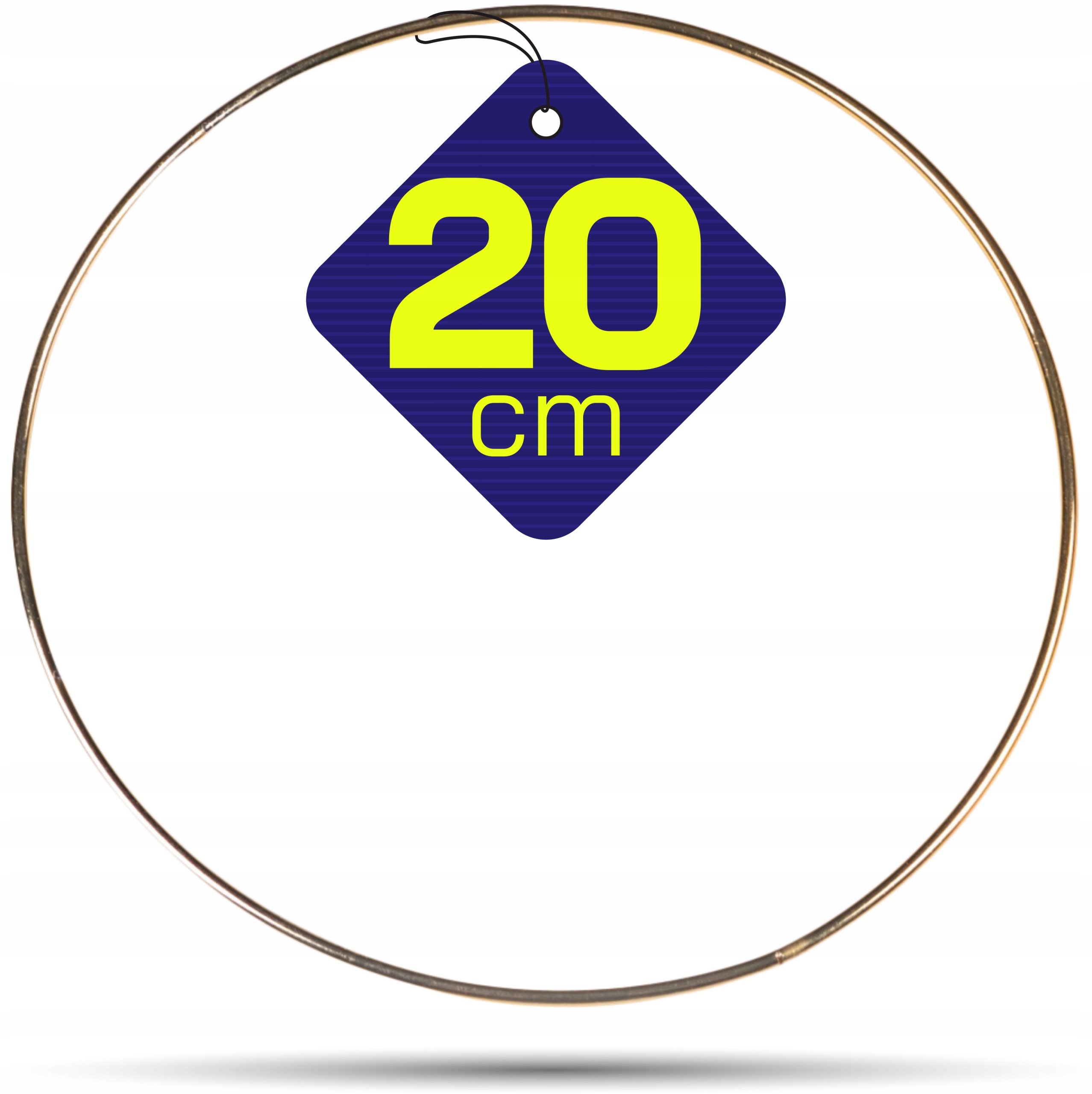 

Złota metalowa obręcz kółko do łapaczy snów 20 cm