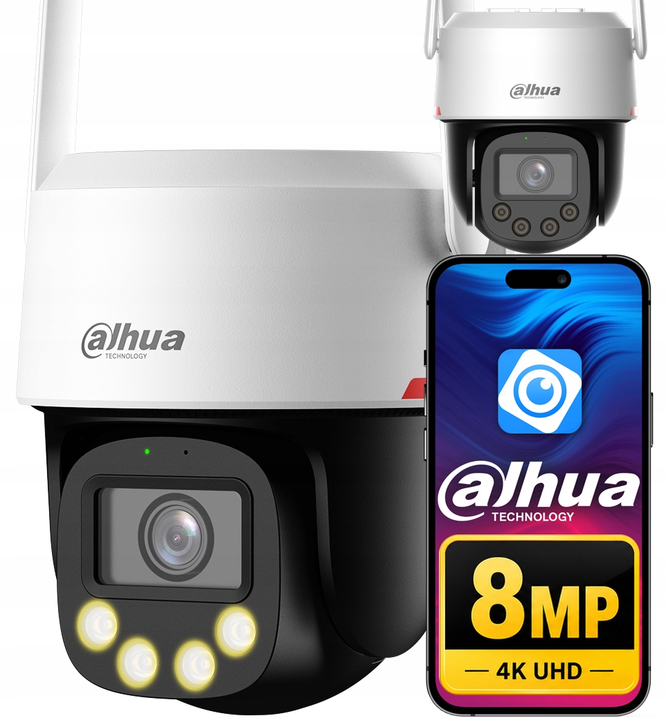 Otočná kamera 8MP 4K WiFi Dahua P8F-PV Full Color WizColor s Ai analýzou