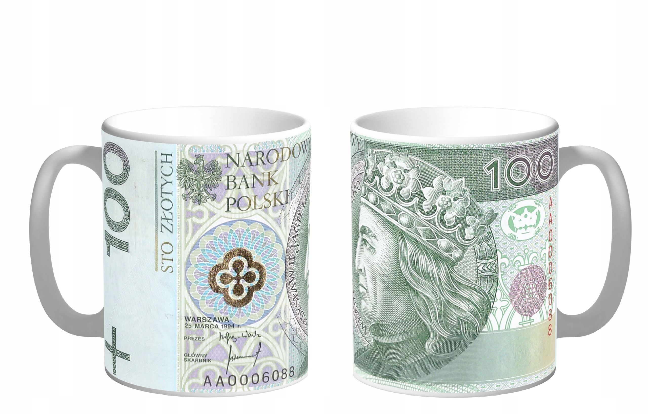 

Kubek Banknoty Pieniądze Złoty Dolar Euro