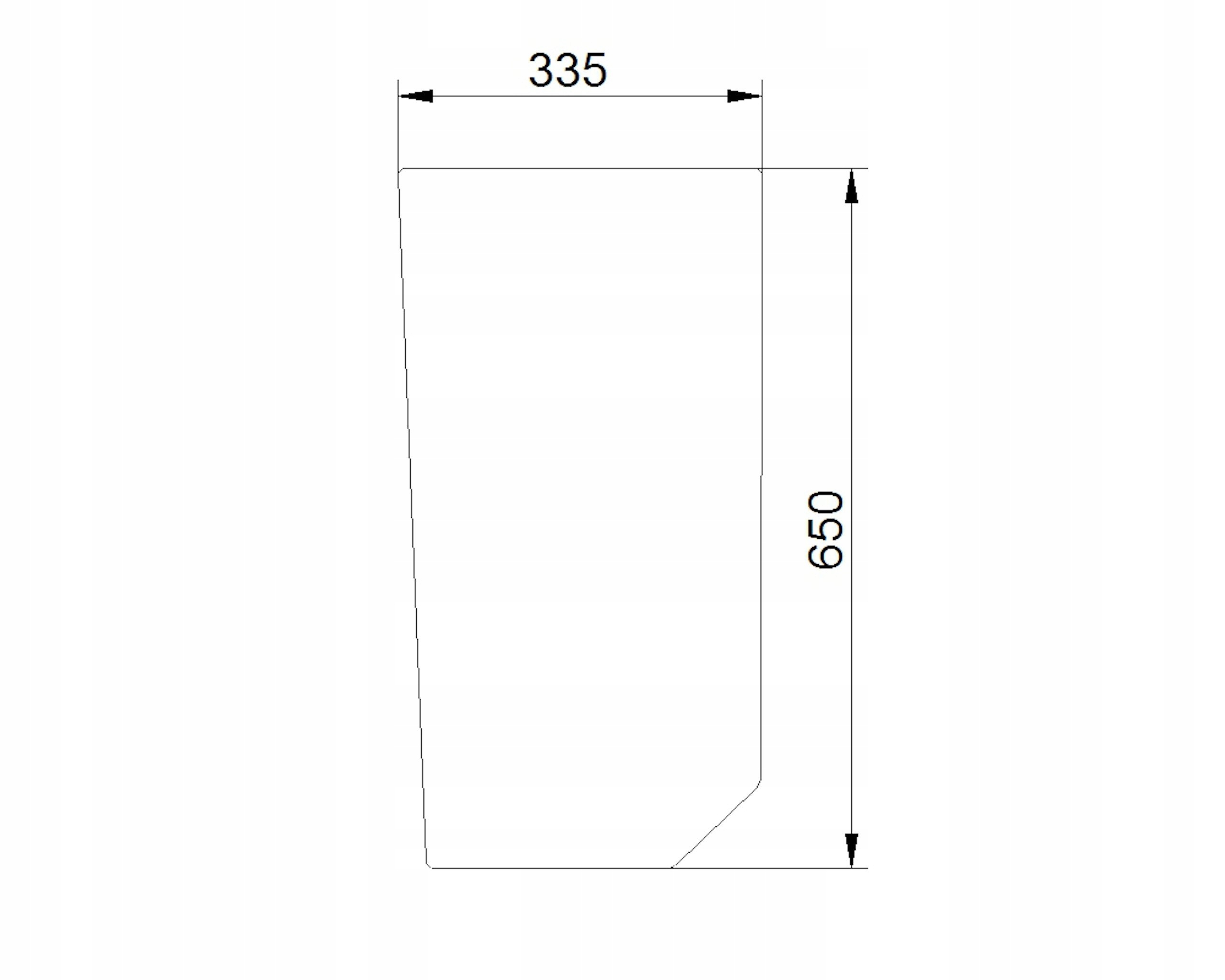 sklo New Holland Case Ford Fiat přední spodní