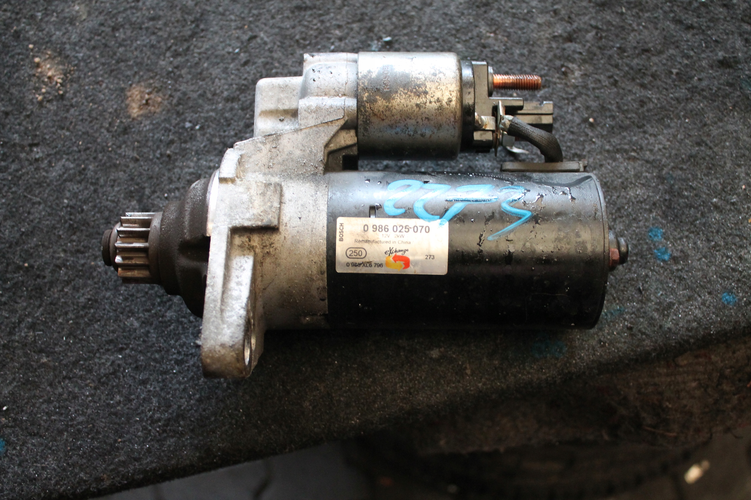 2273. starter SEAT SKODA VW 0986025070