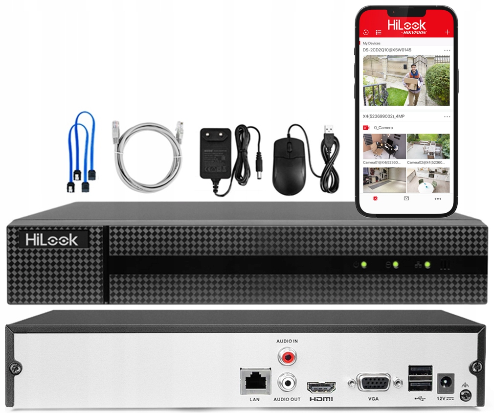 Ip rekordér 4 kanály až 8Mpx HiLook NVR-4CH-5MP Aplikace Detekce