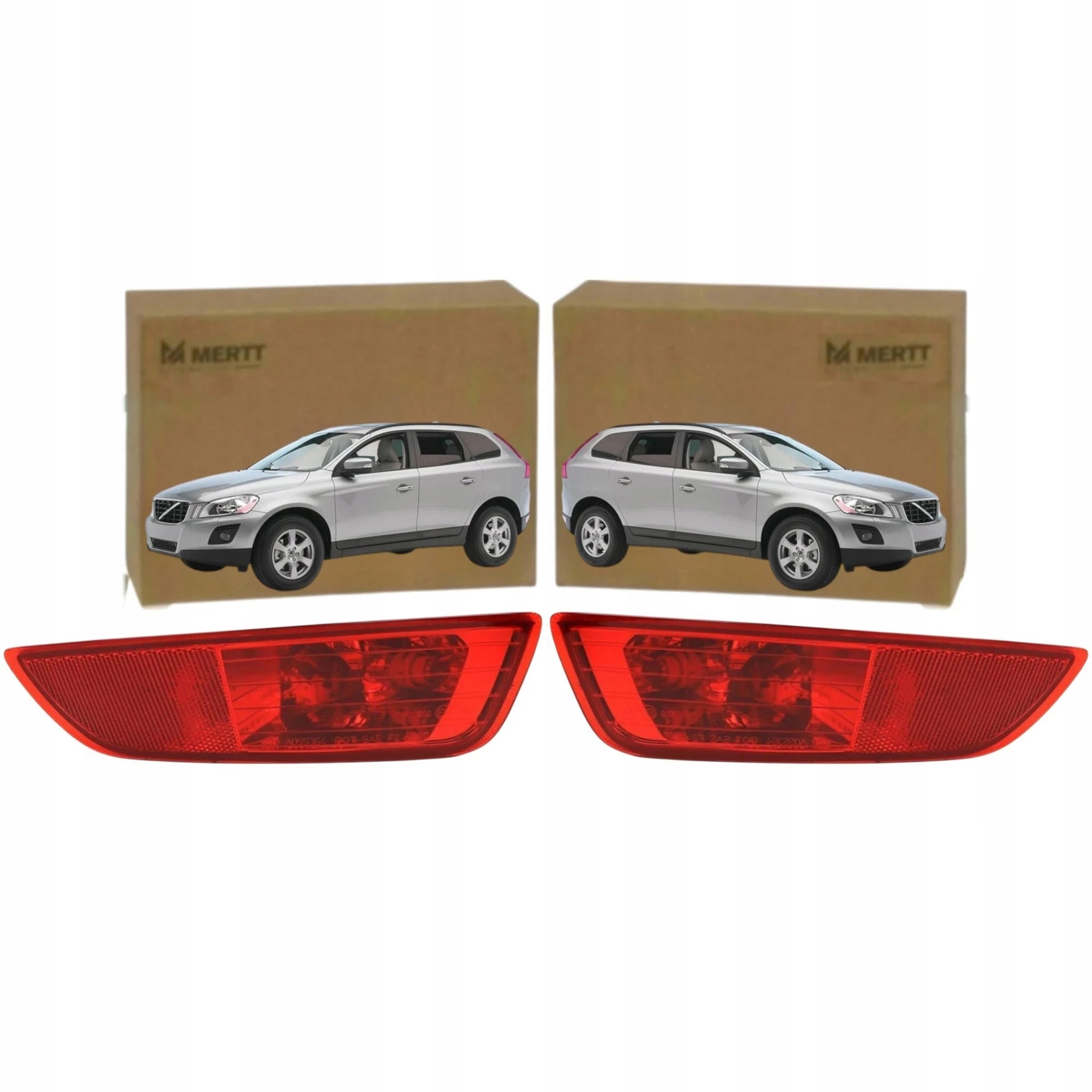 Volvo XC60 2008-2013 Halogenové Mlhové Světlomety Zadní Sada Levá Pravá