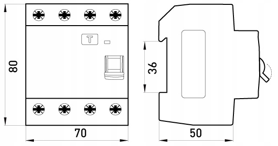 2x Diferenciální Proudový Spínač Rccb.pro 4P 40A 30MA EX-P003019