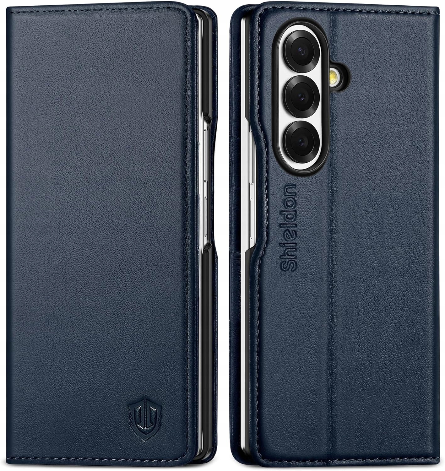 Pouzdro Shieldon pro Galaxy Z Fold7 Kůže Pravá peněženka