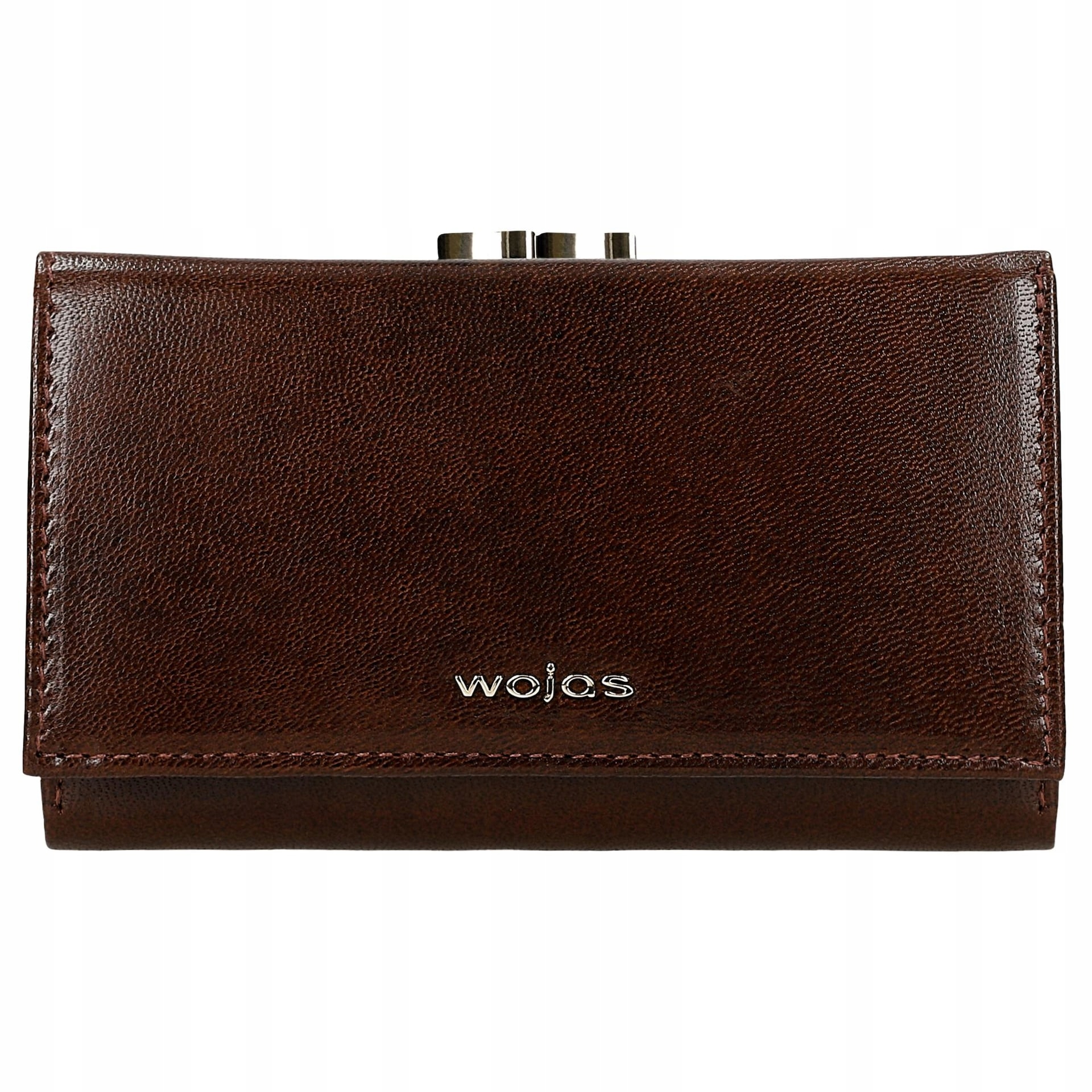 Brązowy skórzany portfel damski z blokadą Rfid