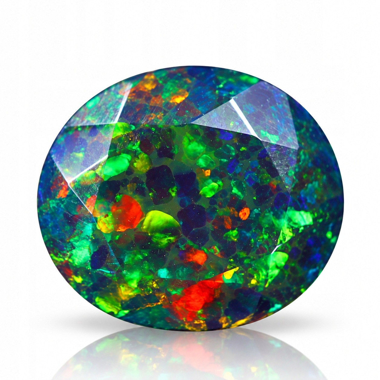 Přírodní opál černý 2.38 ct Ovál Etiopie certifikát Wbd