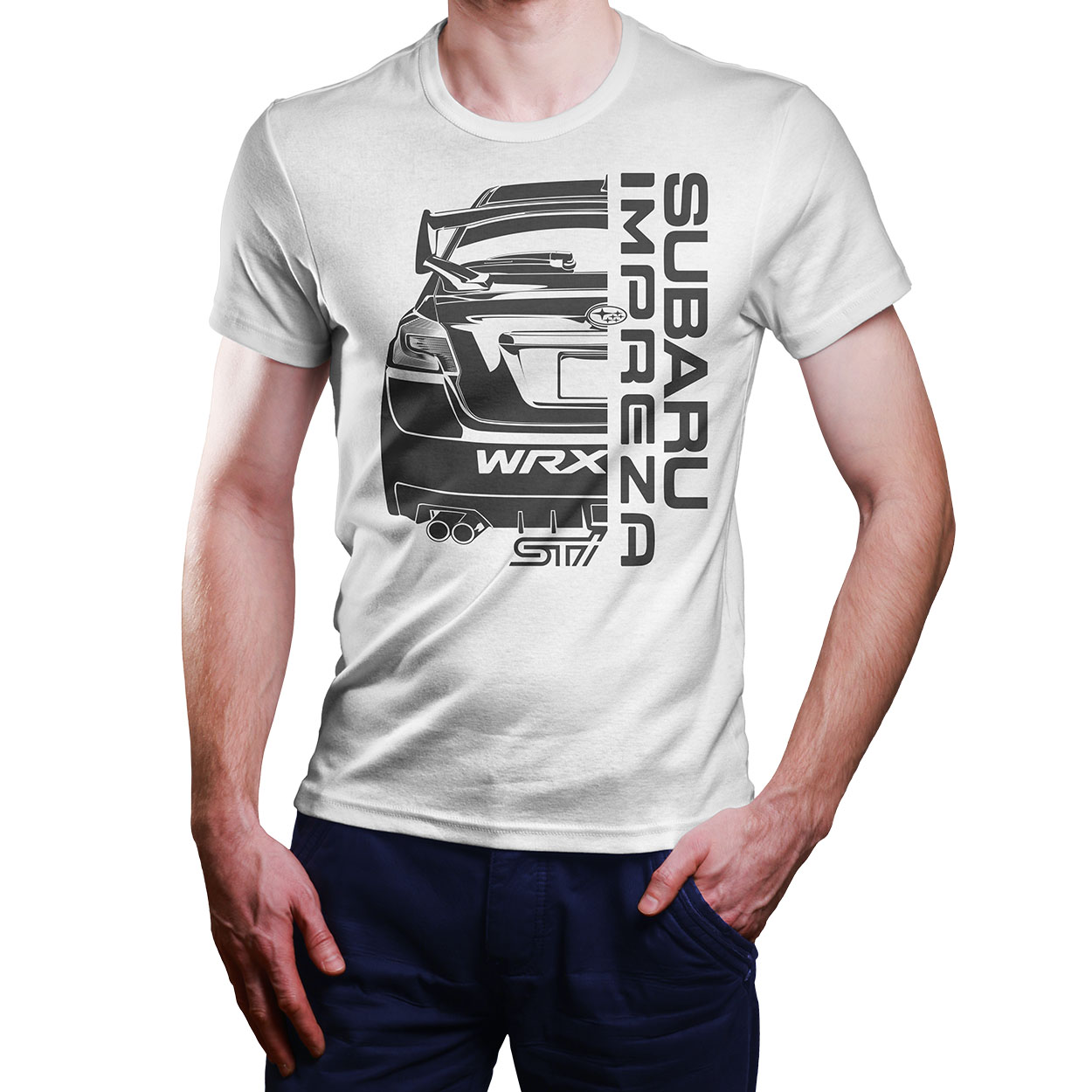 

koszulka męska Subaru Wrx Sti biała