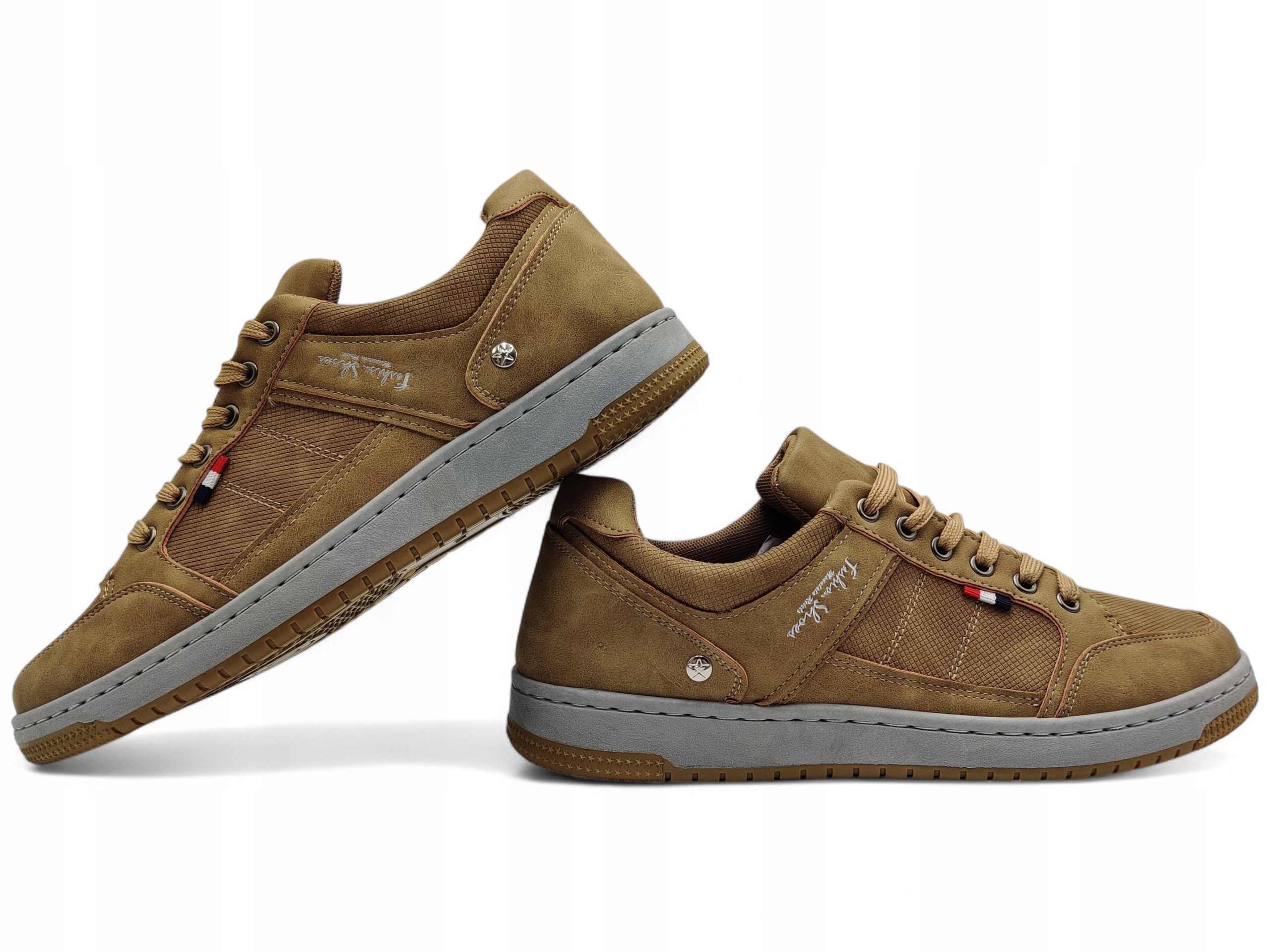 BUTY MĘSKIE FEISAL SPORTOWE SOLIDNE CASUAL SNEAKERSY MOCNE lekkie CAMEL r40 Rozmiar 40