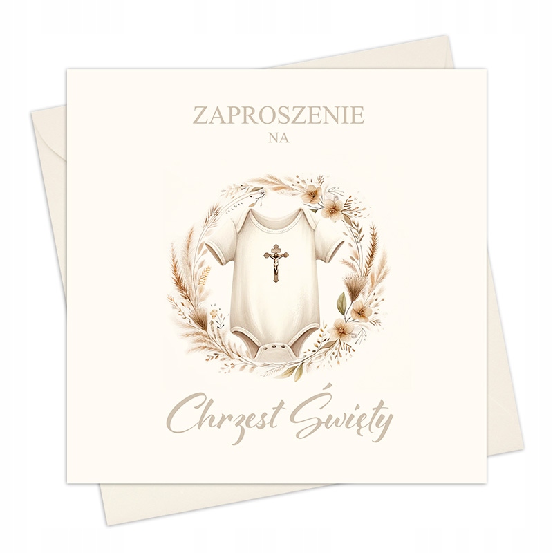 ZAPROSZENIA NA CHRZEST ŚW. CHŁOPCA BODY 10SZT
