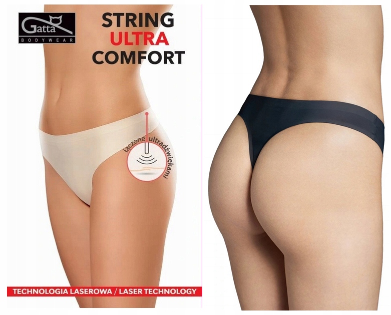 

Gatta Stringi Ultra Comfort Bezszwowe Czarne L