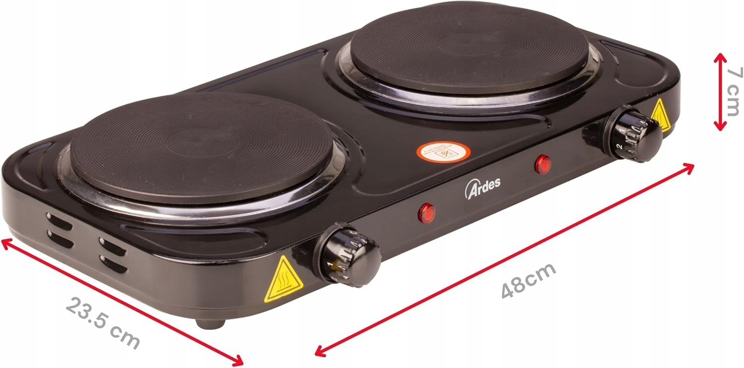 KUCHENKA ELEKTRYCZNA DWUPALNIKOWA PŁYTA GRZEWCZA KEMPING TURYSTYCZNA Stan opakowania uszkodzone