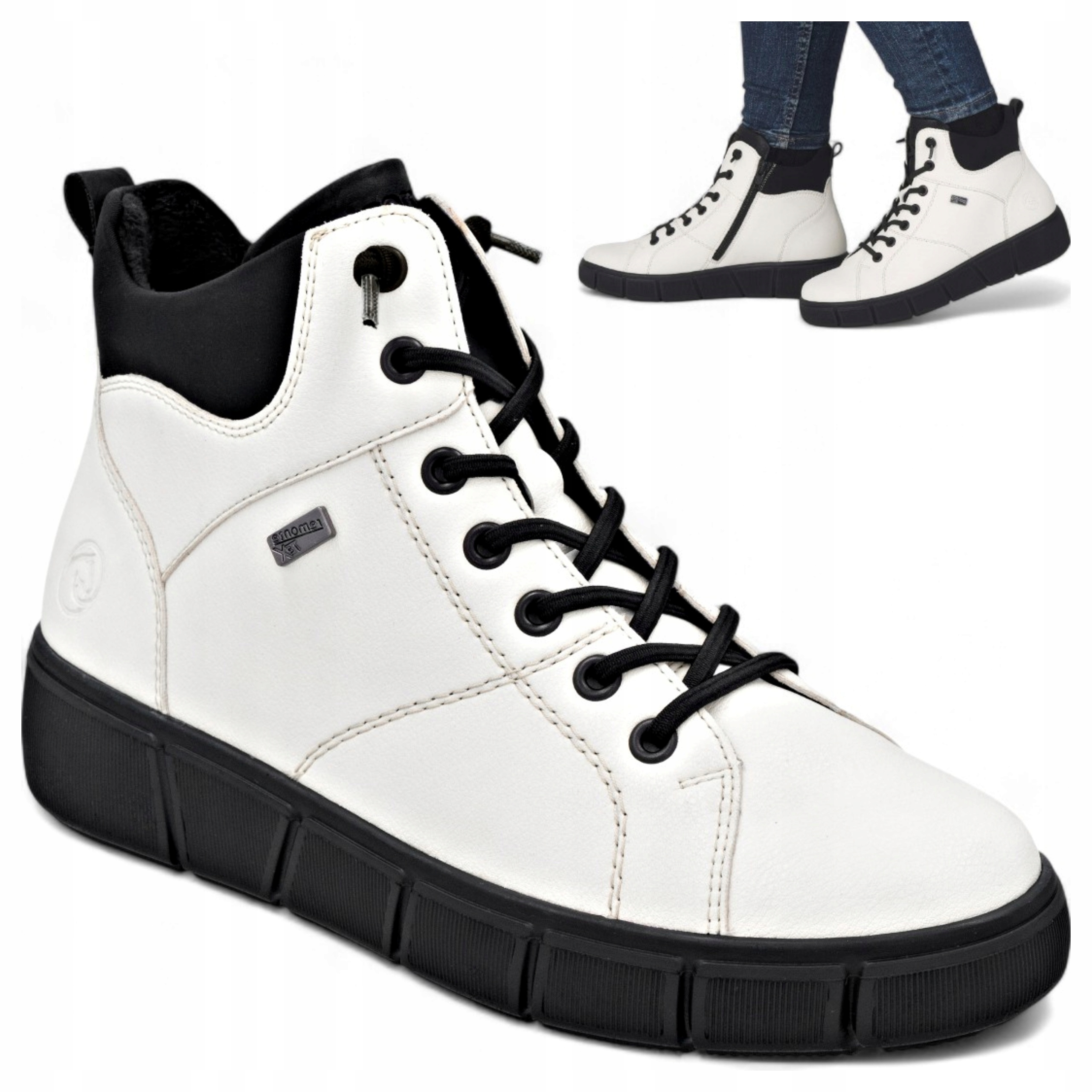 Dámské Kotníkové Boty kozačky 38 Remonte, zateplené boty na podzim se zipem