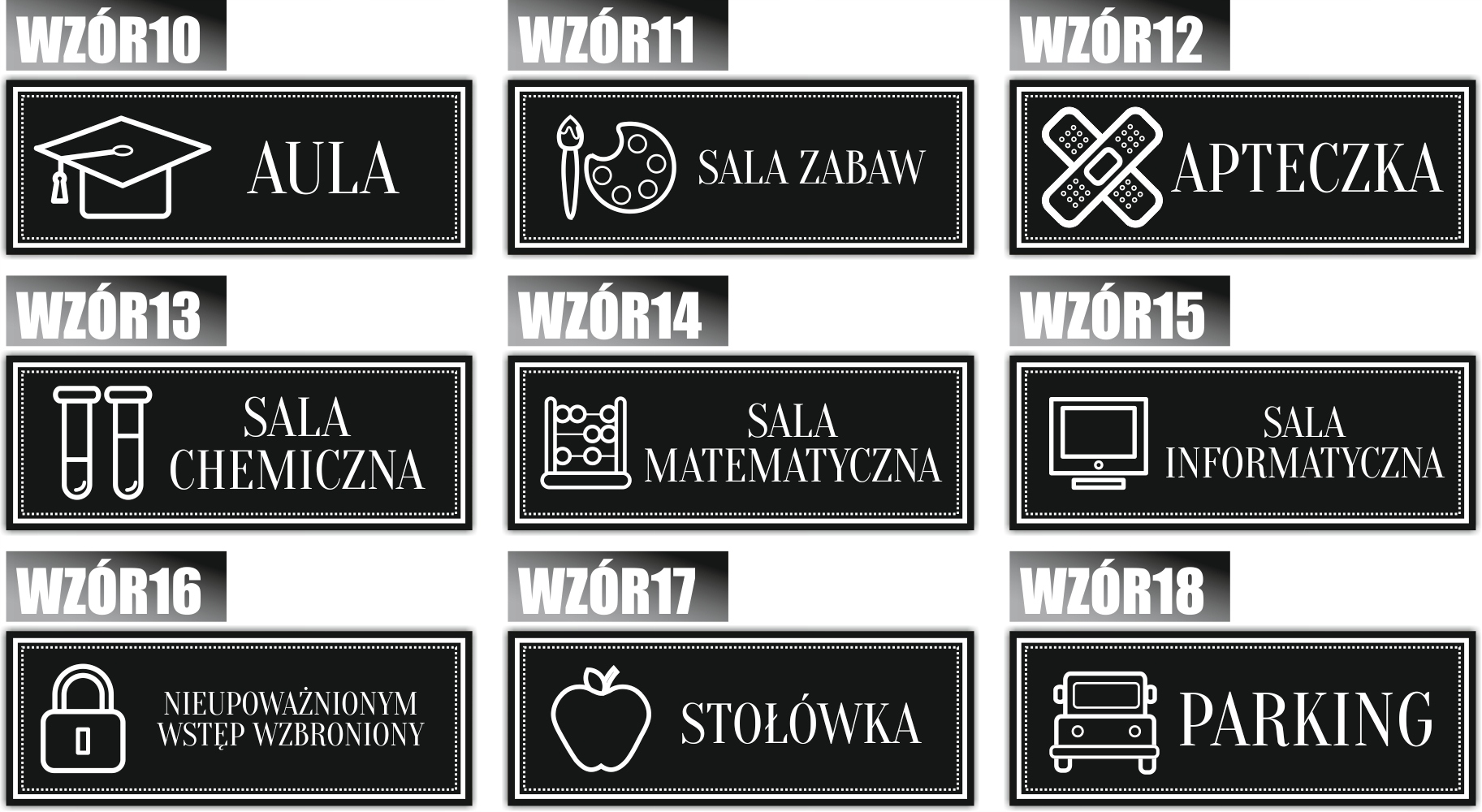 Tabliczka Grawer na Drzwi informacyjna STOŁÓWKA Wysokość produktu 8 cm