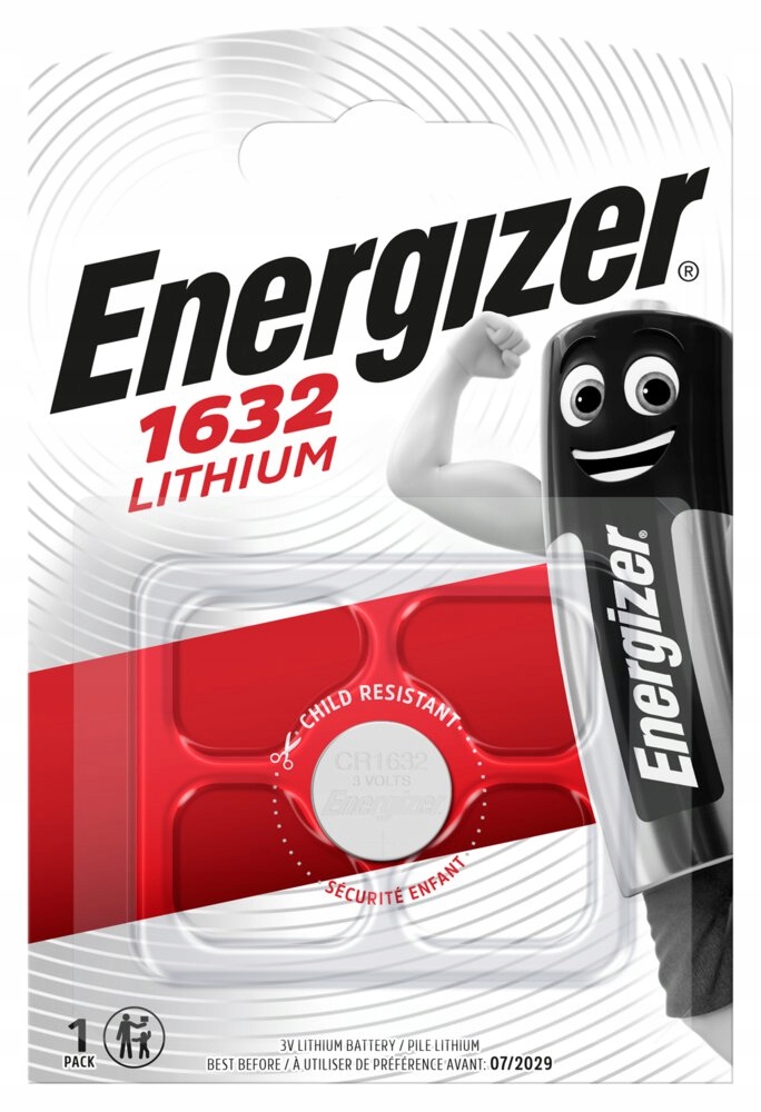 

Energizer 1x Bateria Litowa CR1632