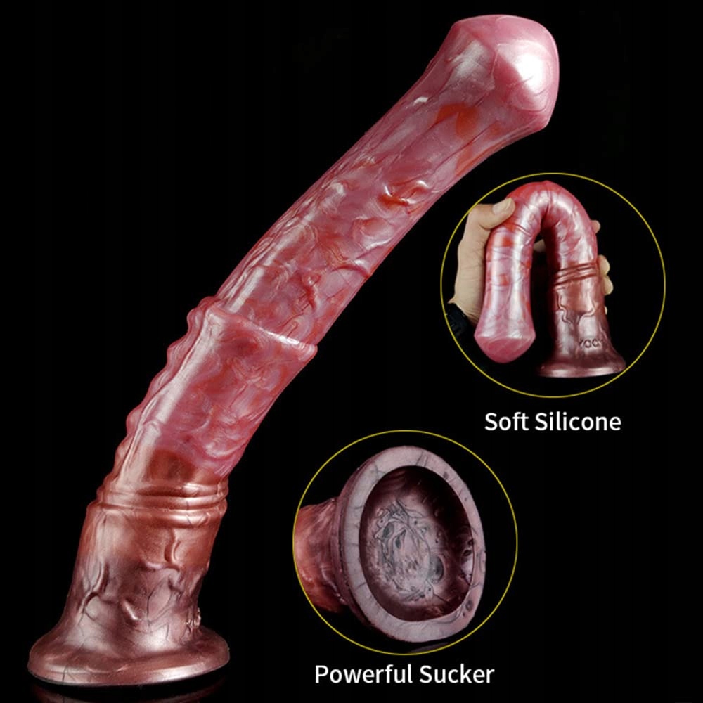 KUAECR Realistyczny Dildo Koński XL Silikonowy Z Przyssawką Dla Dorosłych — miniatura 3