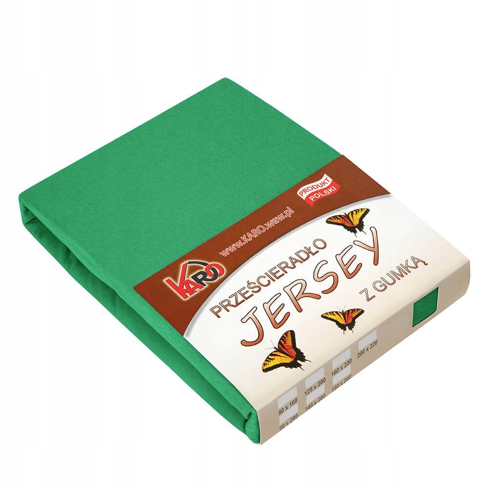 

Prześcieradło jersey z gumką 160x200 zielone