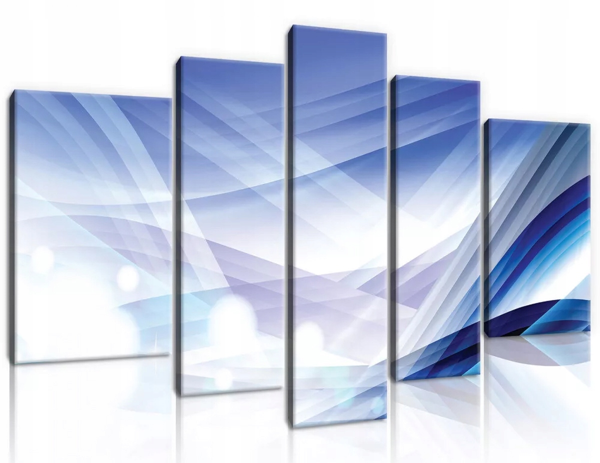 Obraz Na Plátne Canvas 170x100 Abstrakcia Vlny Modrá Svetlo