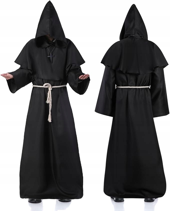 Čepice Černého Mnicha, Plášť Halloweenský Kostým Provázový Kříž