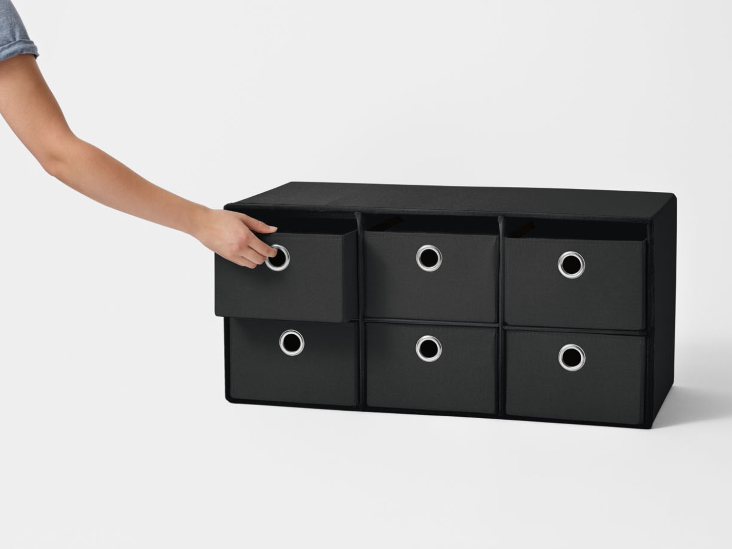 LIVARNO SKRZYNIA DO SIEDZENIA Z SZUFLADAMI CZARNA Kod producenta 374875