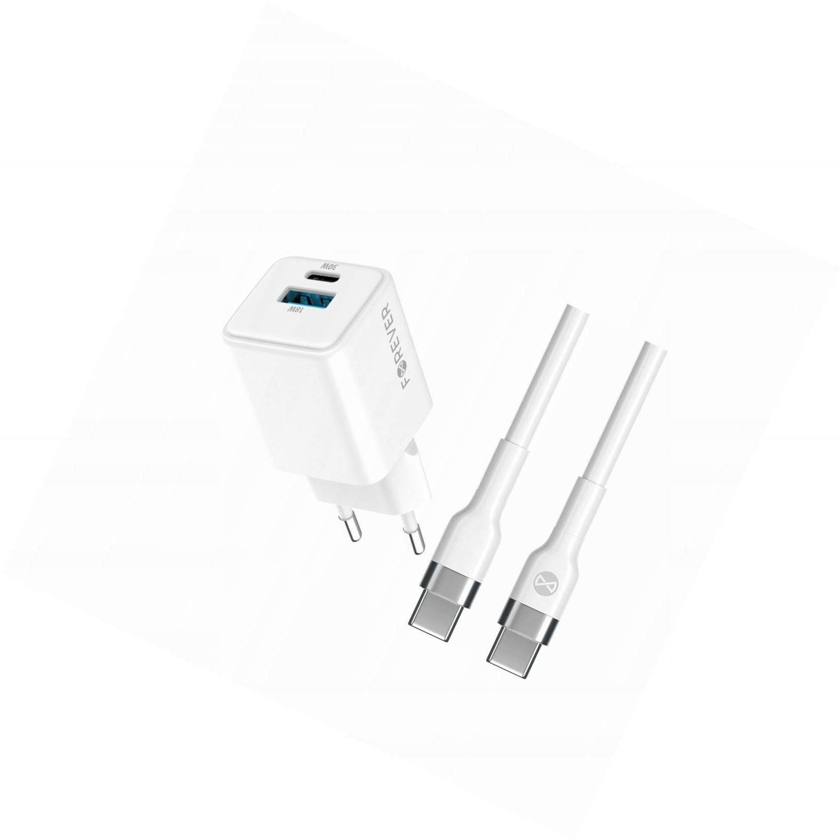 Szybka ładowarka GaN 30W Usb i Usb-c z kablem do Samsung Galaxy Z Flip 4 5G