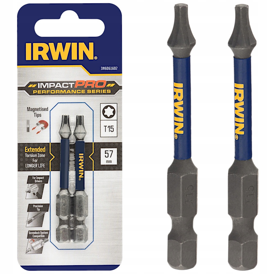 

Irwin Bit udarowy Końcówka Impact Pro T15 57mm 2sz